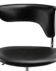Black and Silver Adjustable Height Swivel Rolling Conference Office Chair