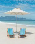 9' Ecru Polyester Round Market Patio Umbrella