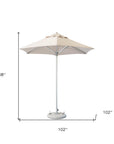 9' Ecru Polyester Round Market Patio Umbrella