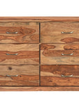 Three Piece Brown Solid Wood Bedroom Set