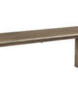 55" Brown Solid Wood Dining Bench