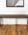 55" Brown Solid Wood Dining Bench