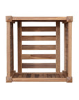 18" Natural Solid Wood Indoor Outdoor Square Planter Box