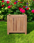 18" Natural Solid Wood Indoor Outdoor Square Planter Box