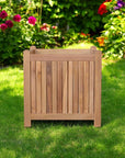 22" Natural Solid Wood Indoor Outdoor Square Planter Box