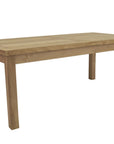 47" Natural Solid Wood Outdoor Coffee Table
