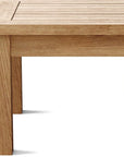 20" Natural Square Solid Wood Outdoor Side Table