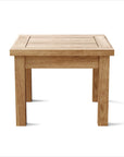 20" Natural Square Solid Wood Outdoor Side Table