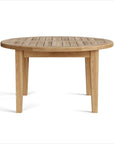 35" Natural Rounded Solid Wood Outdoor Coffee Table