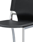 Set of Two 29" Gray And Silver Faux Leather And Metal Low Back Bar Height Bar Chairs