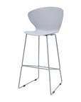 Set of Two 26" Gray Heavy Duty Plastic And Metal Low Back Counter Height Bar Chairs