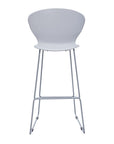 Set of Two 26" Gray Heavy Duty Plastic And Metal Low Back Counter Height Bar Chairs