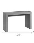 47" Gray Wood Block Console Table