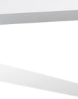 47" White Wood Block Console Table