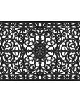 24" X 48" Black Scrollwork Outdoor Rubber Door Mat