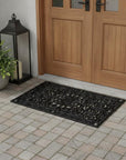 24" X 48" Black Scrollwork Outdoor Rubber Door Mat