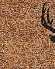 24" X 36" Natural and Black Coir Stag Welcome Outdoor Door Mat