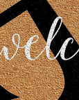 24" X 36" Natural and Black Coir Anchor Welcome Outdoor Door Mat