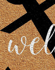 24" X 36" Natural and Black Coir Anchor Welcome Outdoor Door Mat
