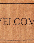 24" X 36" Natural and Black Coir Welcome Outdoor Door Mat