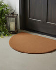 24" X 36" Natural Coir Solid Color Outdoor Semi Circle Door Mat