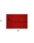 24" X 36" Red and Black Coir Merry Christmas Outdoor Christmas Door Mat