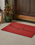 24" X 36" Red and Black Coir Merry Christmas Outdoor Christmas Door Mat