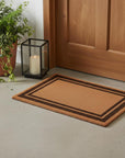 24" X 36" Natural and Black Coir Geometric Outdoor Door Mat