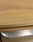 24" Natural Solid and Manufactured Wood Two Drawer Nightstand