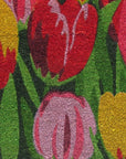 24" X 36" Red and Green Coir Floral Outdoor Spring Door Mat