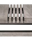 33" Gray Solid Wood Outdoor Coffee Table