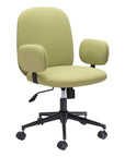 Beige and Black Adjustable Height Swivel Rolling Office Chair