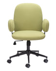Beige and Black Adjustable Height Swivel Rolling Office Chair