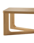 50" Natural Solid Wood Cross Legs Coffee Table