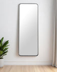 66" Black Steel Framed Full Length Mirror