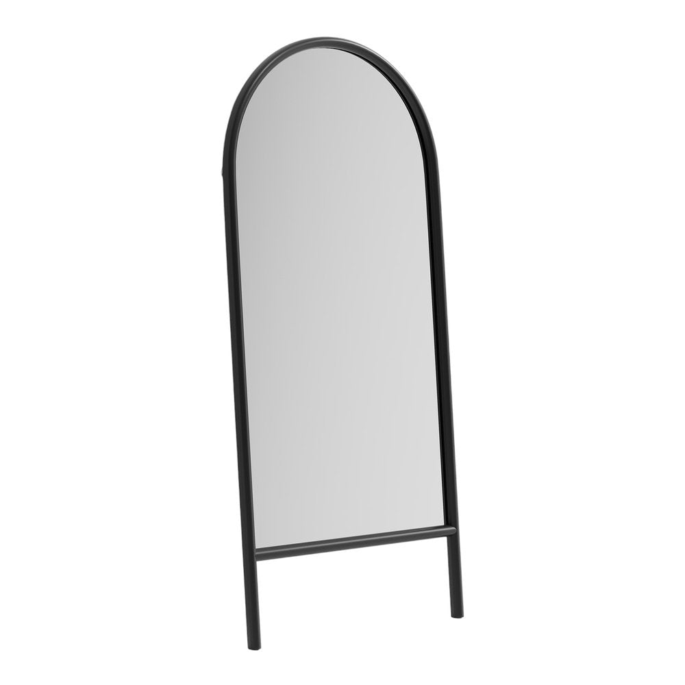 71" Natural Solid Wood Arch Freestanding Framed Full Length Mirror