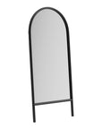 71" Natural Solid Wood Arch Freestanding Framed Full Length Mirror