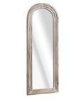 71" Brown Solid Wood Arch Freestanding Framed Full Length Mirror
