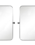 Set of Two 32" Silver Metal Framed Accent Mirrors