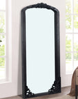 67" Black Solid Wood Framed Full Length Mirror
