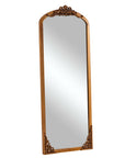 64" Brown Solid Wood Framed Full Length Mirror