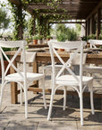Set of Two Green Heavy Duty Plastic Outdoor Stacking Dining Chairs