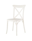 Set of Two Green Heavy Duty Plastic Outdoor Stacking Dining Chairs