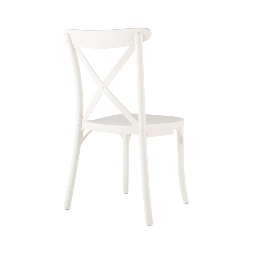Set of Two Green Heavy Duty Plastic Outdoor Stacking Dining Chairs