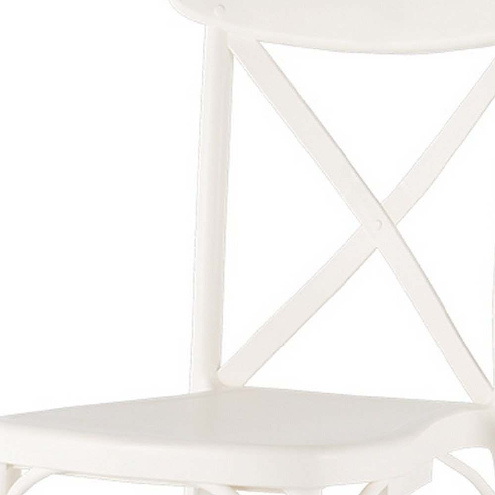 Set of Two Green Heavy Duty Plastic Outdoor Stacking Dining Chairs