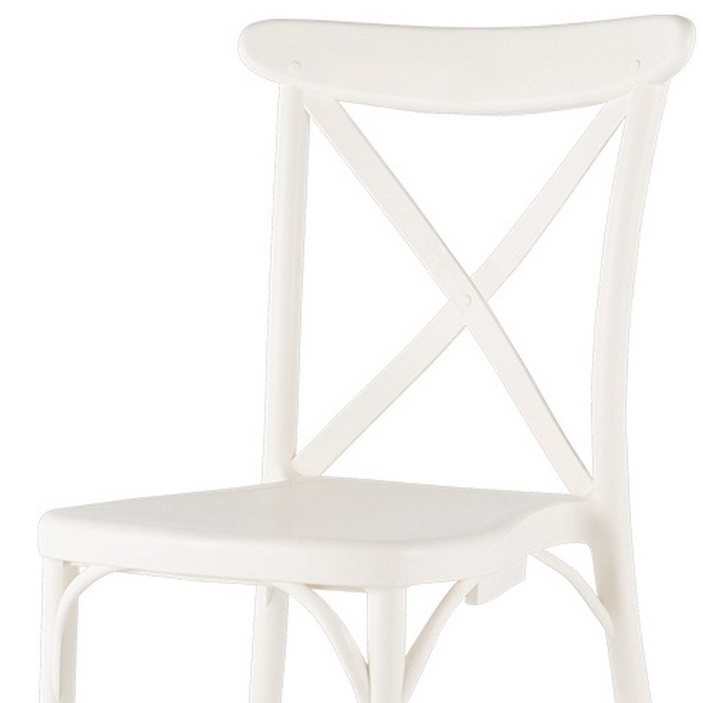 Set of Two Green Heavy Duty Plastic Outdoor Stacking Dining Chairs
