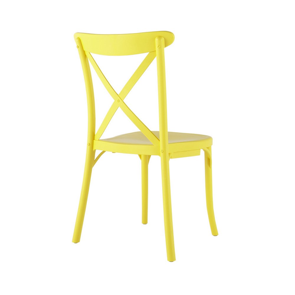 Set of Two Green Heavy Duty Plastic Outdoor Stacking Dining Chairs