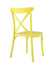 Set of Two Green Heavy Duty Plastic Outdoor Stacking Dining Chairs