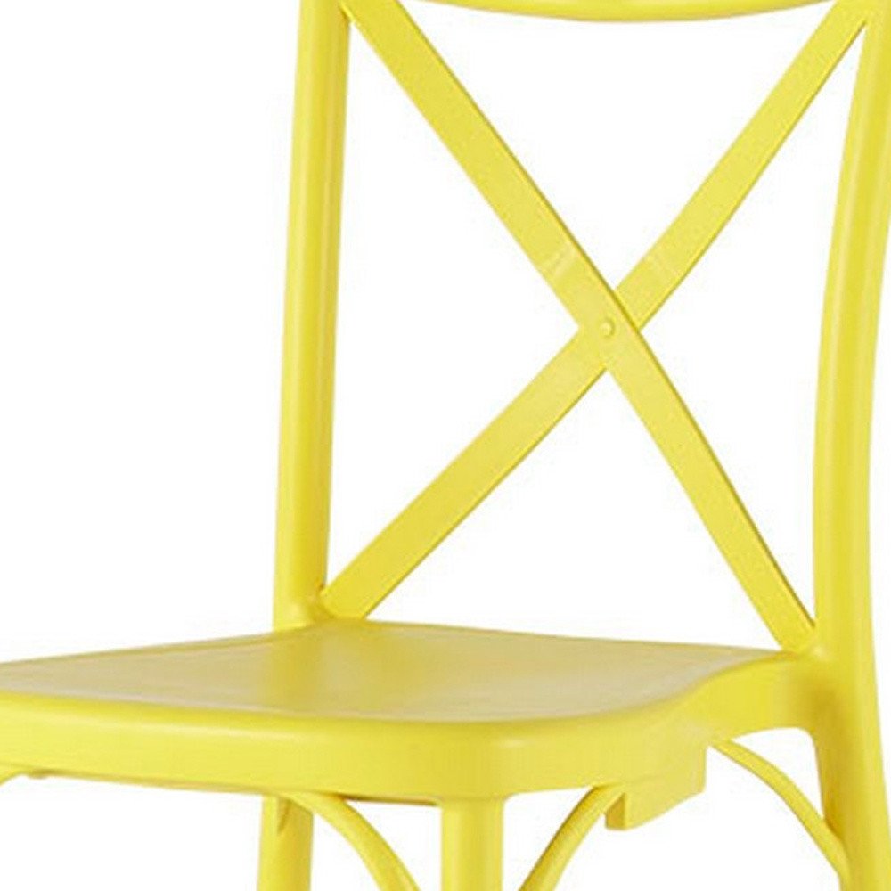 Set of Two Green Heavy Duty Plastic Outdoor Stacking Dining Chairs