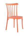 Set of Two Salmon Heavy Duty Plastic Outdoor Stacking Dining Chairs